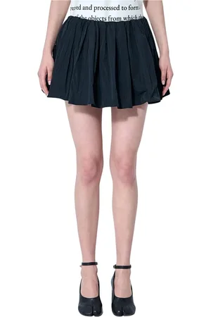 J.W.Anderson Nederdel, Dame, Sort, S, Polyester, Samlet Skort med Indbyggede Shorts