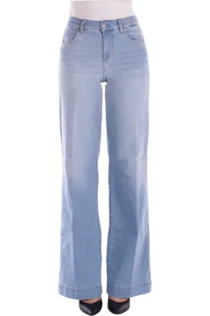 Liu Jo Jeans, Dame, Blå, W31, Bomuld, Logo Baglomme Jeans Regular Fit