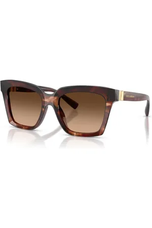 Dolce & Gabbana Tilbehør, Dame, Brun, 55 MM, Havana Shaded Solbriller