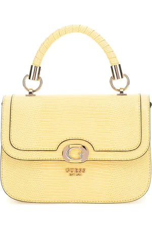 Guess Taske, Dame, Gul, ONE SIZE, Læder, Logo 4G Håndtaske Orlina Model