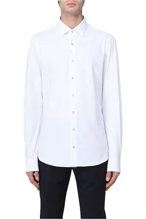 Michael Kors Skjorte, Herre, Hvid, 4XL, Polyester, Slim Performance Stretch Skjorte