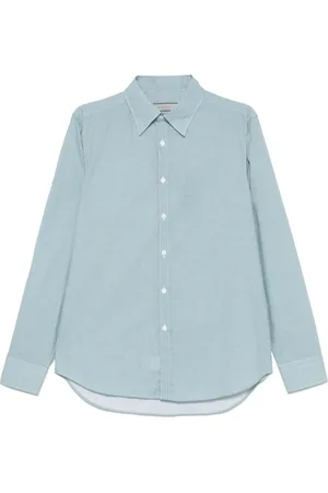CANALI Skjorte, Herre, Grøn, 2XL, Grøn knap-op bluse
