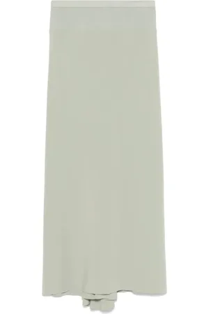 Rick Owens Nederdel, Dame, Grøn, M, Bias Cut Celadon Nederdel