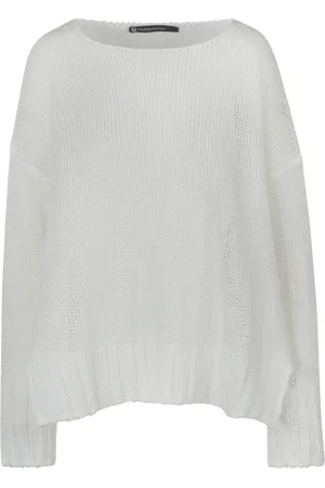 PIERANTONIO GASPARI Strik, Dame, , XS, Bomuld, Asymmetrisk Linned Bomuldssweater