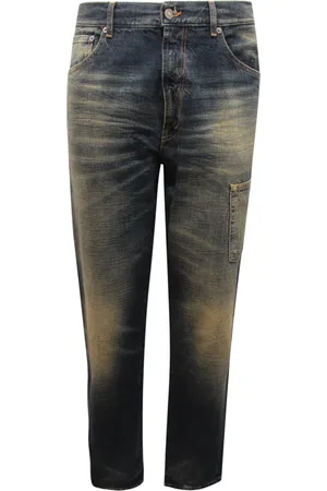 Dondup Jeans, Herre, Blå, W33, Løstsiddende bukser lavet i Italien