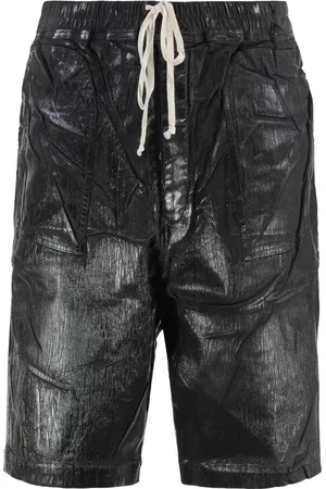 Rick Owens Shorts, Herre, Sort, L, Bomuld, Cargo Bermuda Shorts Coated Fabric