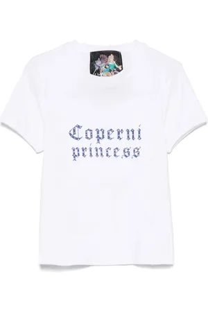 COPERNI Top, Dame, Hvid, S, Hvid Logo Crew Neck T-shirt