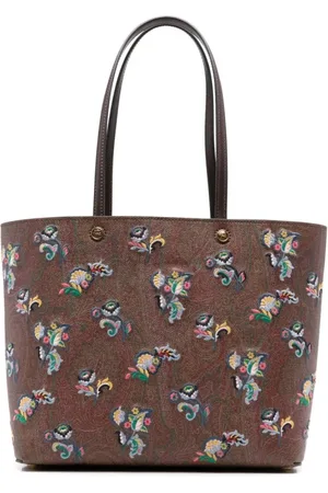 Etro Taske, Dame, Brun, ONE SIZE, Uld, Stilfuld Paisley Tote Taske