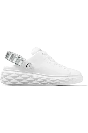 Jimmy Choo Sko, Dame, Hvid, 36 1/2 EU, Uld, Stilfulde Sneakers til Hverdagsbrug