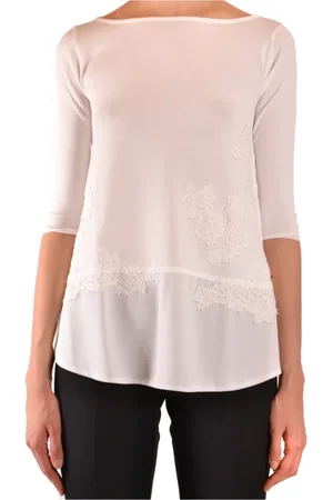 ERMANNO SCERVINO Top, Dame, Hvid, M, Uld, Stilfuld Strik Trøje til Mænd