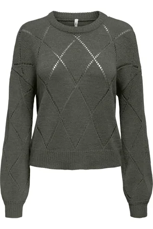 ONLY Strik, Dame, Grøn, M, Strik Oversize Rund Hals Sweater