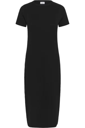 Saint Tropez Kjole, Dame, Sort, L, Bomuld, Sort T-shirt Kjole Astersz Stil