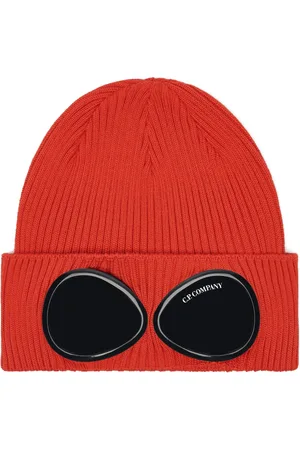C.P. Company Tilbehør, Herre, Rød, ONE SIZE, Bomuld, Rød Beanie Hat Tilbehør