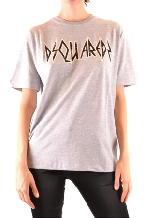 Dsquared2 Top, Dame, Grå, XS, Uld, Stilfulde T-shirt Kollektion