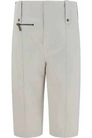 Burberry Shorts, Dame, Grå, XS, Bomuld, Moderne Capri Bukser med Lynlåsdetaljer