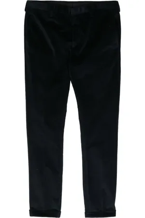 Paul Smith Bukser, Herre, Blå, W38, Bomuld, Blå Corduroy Bukser Tapered Ben