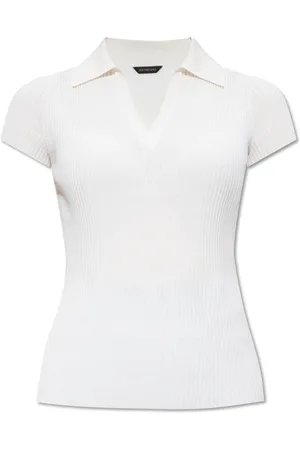 Balenciaga Top, Dame, Hvid, M, Ribbet polo