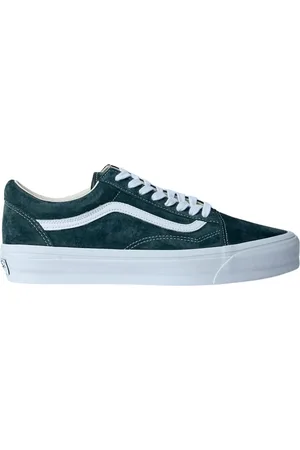 Vans Sko, Herre, Grøn, 43 EU, Læder, Suede Læder Sneakers med Logo Print