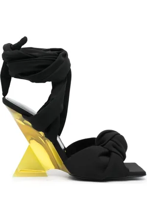 The Attico Sko, Dame, Sort, 37 EU, Sort Sennep Sandal 105mm