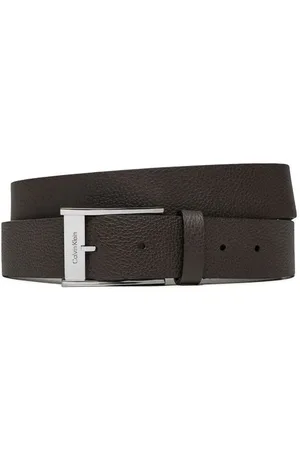 Calvin Klein Tilbehør, Herre, Brun, 95 CM, Læder, Brun Læder Herrebælte Efterår/Vinter Kollektion