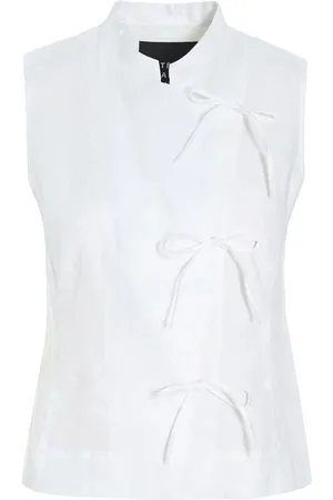 Bitte Kai Rand Bluser & Skjorter, Dame, Hvid, 2XL, Læder, Luftig Hørbluse Hvid