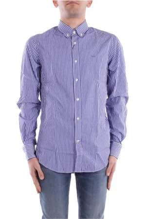 Paul & Shark Skjorte, Herre, Blå, XS, Bomuld, Yachting Logo Front Button Shirt