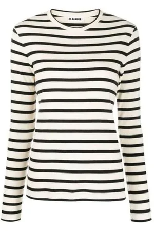 Jil Sander Top, Dame, Hvid, L, Bomuld, Alsindet bomuldstøj til kvinder