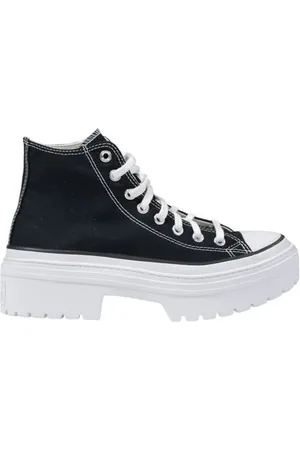 Converse Sko, Dame, Blå, 41 EU, Sort Stof Sneaker med Profilhæl