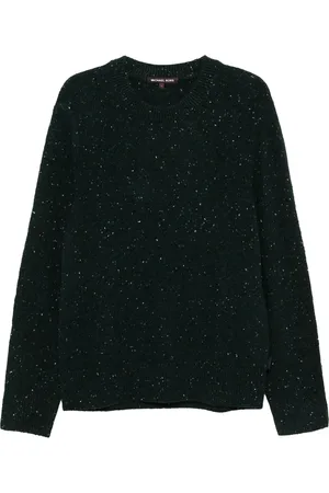 Michael Kors Strik, Herre, Grøn, S, Uld, Rund hals sweater