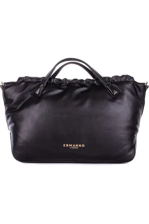 ERMANNO SCERVINO Taske, Dame, Sort, ONE SIZE, Uld, Sort Logo Front Clip Skuldertaske