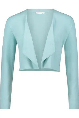 Betty & Co Strik, Dame, Blå, 2XL, Uld, Finstrikket cardigan uden lukning