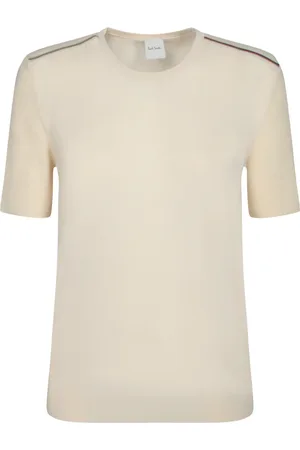 Paul Smith Top, Dame, Hvid, M, Uld, Hvid T-shirt Stilfuldt Design Afslappede Udflugter