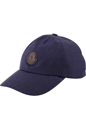 Moncler Tilbehør, Herre, Blå, ONE SIZE, Monogrammærket kasket til mænd