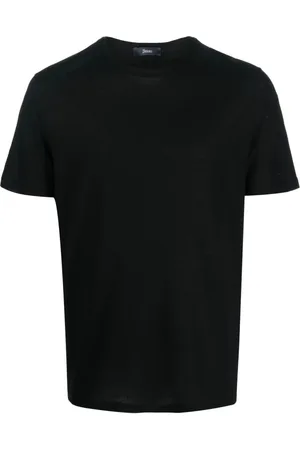 HERNO Top, Herre, Sort, L, Afslappet Herre T-shirt