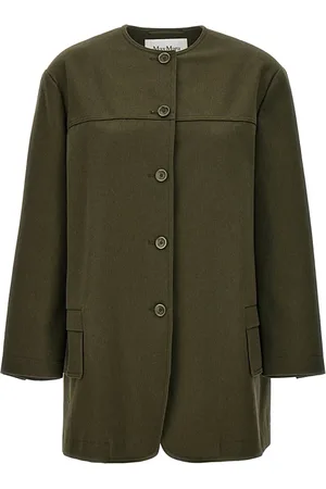Max Mara Jakke, Dame, Grøn, M, Uld, Stilfuld Jakke til Kvinder