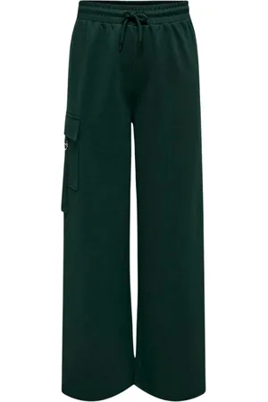 ONLY Bukser, Dame, Grøn, M, Polyester, Liv Pant Sweatshirt Stil