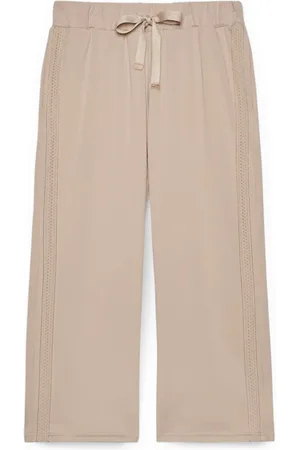 Fiorella rubino Bukser, Dame, , L, Cropped joggers med blonderkanter