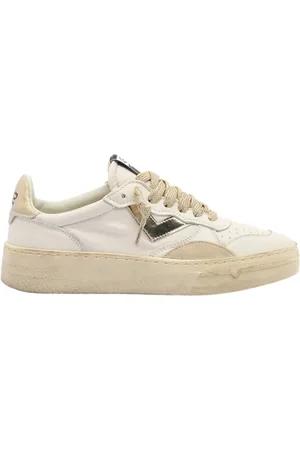 4b12 Sko, Dame, Hvid, 36 EU, Læder, Gyldne Hyper Sneakers til kvinder