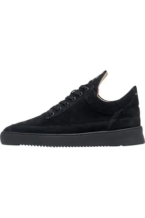 Filling pieces Sko, Herre, Sort, 41 EU, Læder, Lav top ruskind