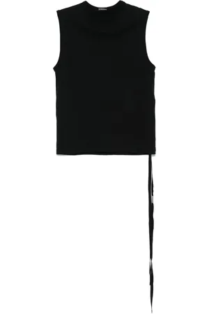 ANN DEMEULEMEESTER Top, Dame, Sort, M, Ærøse Ærmeløs Top