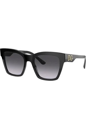 Dolce & Gabbana Tilbehør, Dame, Sort, 53 MM, Print Family Solbriller Sort/Grå Skygge