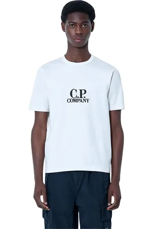 C.P. Company Top, Herre, Hvid, L, Bomuld, Twisted Sailor T-shirt med Logo Motifs