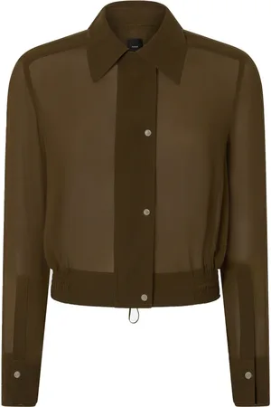 Pinko Bluser & Skjorter, Dame, Grøn, M, Georgette Skjorte Cheers Stil