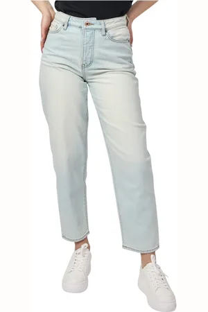 Armani Exchange Jeans, Dame, Blå, W26, Bomuld, Blå Jeans 5-Lomme Lys Vask