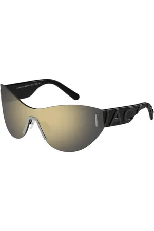 Marc Jacobs Tilbehør, Dame, Sort, ONE SIZE, Uld, Stilfulde solbriller med spejllinser