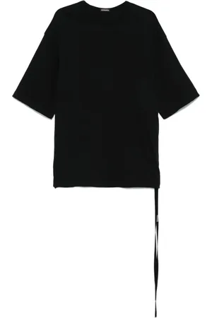ANN DEMEULEMEESTER Top, Dame, Sort, M, Dialog Print High Comfort T-Shirt