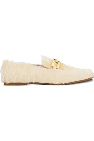 Aquazzura Sko, Dame, , 37 EU, Kvinders Pels Mokkasiner i Fløde