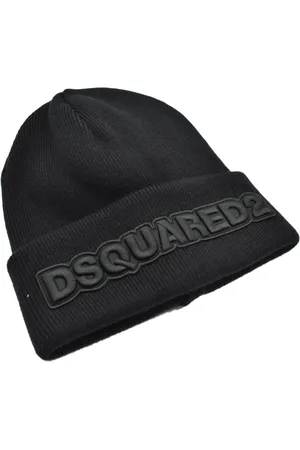 Dsquared2 Tilbehør, Herre, Sort, ONE SIZE, Uld, Stilfulde Beanies til et trendy look