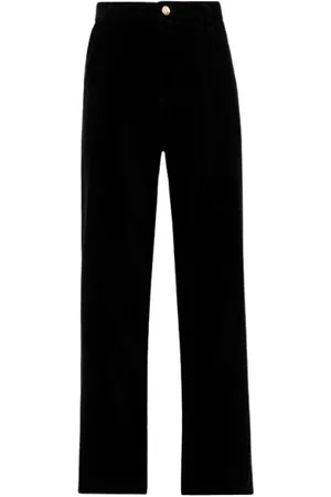 Roberto Cavalli Bukser, Herre, Sort, M, Uld, Corduroy Tiger Tooth Bukser