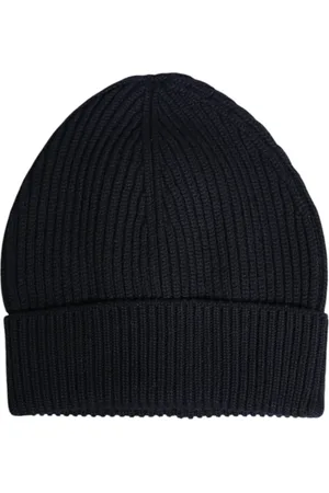 Dolce & Gabbana Tilbehør, unisex, Sort, ONE SIZE, Cashmere, Sort Cashmere Strikket Vinter Beanie Hat